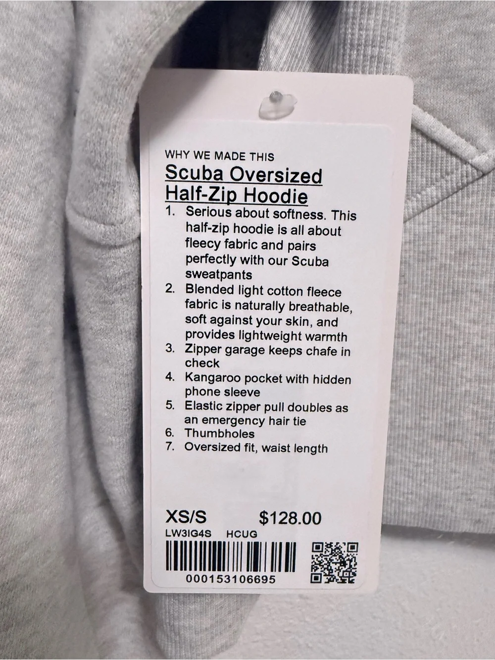 NWT Lululemon Scuba Oversized Hoodie XS/S